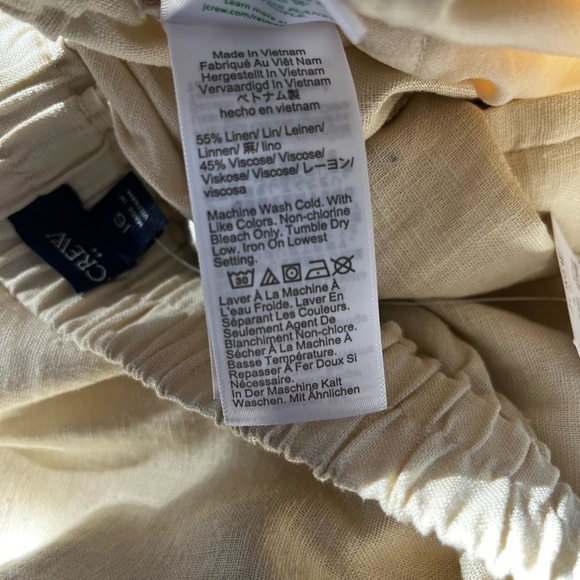 J Crew Shorts Linen Blend Pleated Khaki NWT Women Size 16 High Rise - Picture 6 of 7